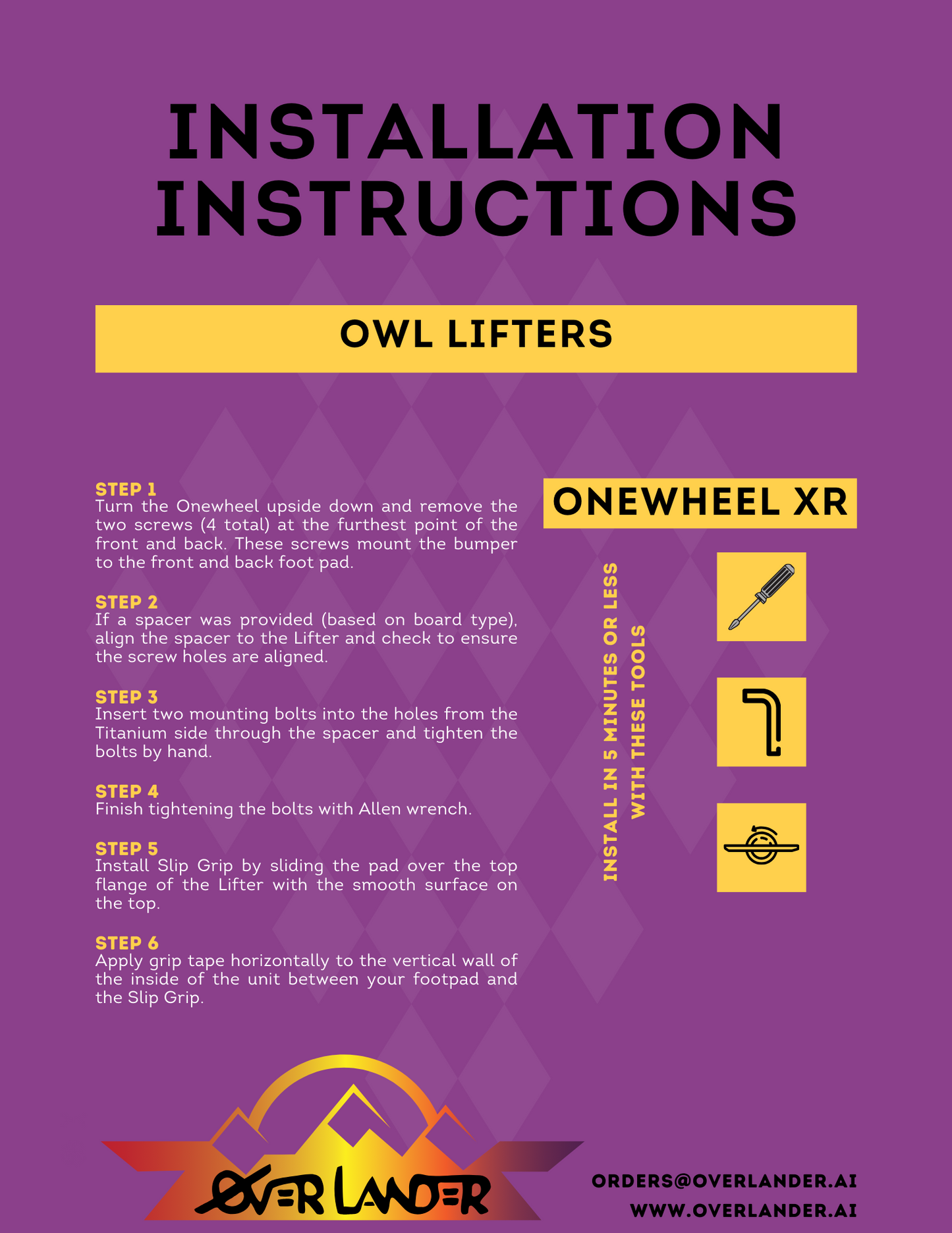 Owl Lifters for Onewheel™