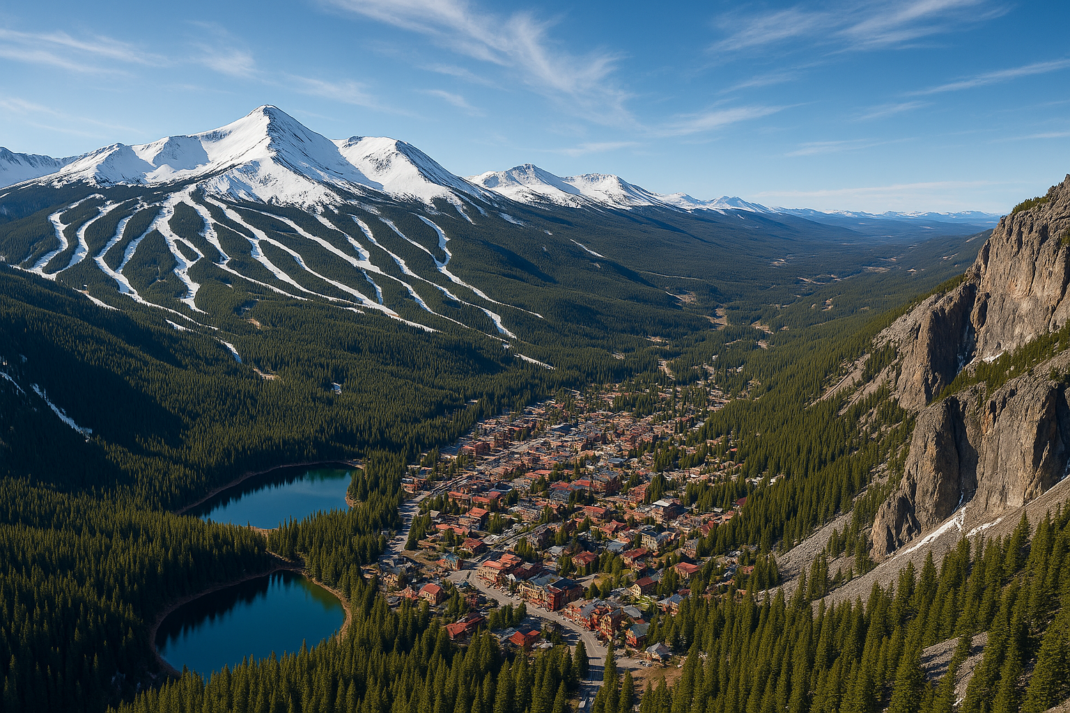 Arial View of Breckenridge Mountain